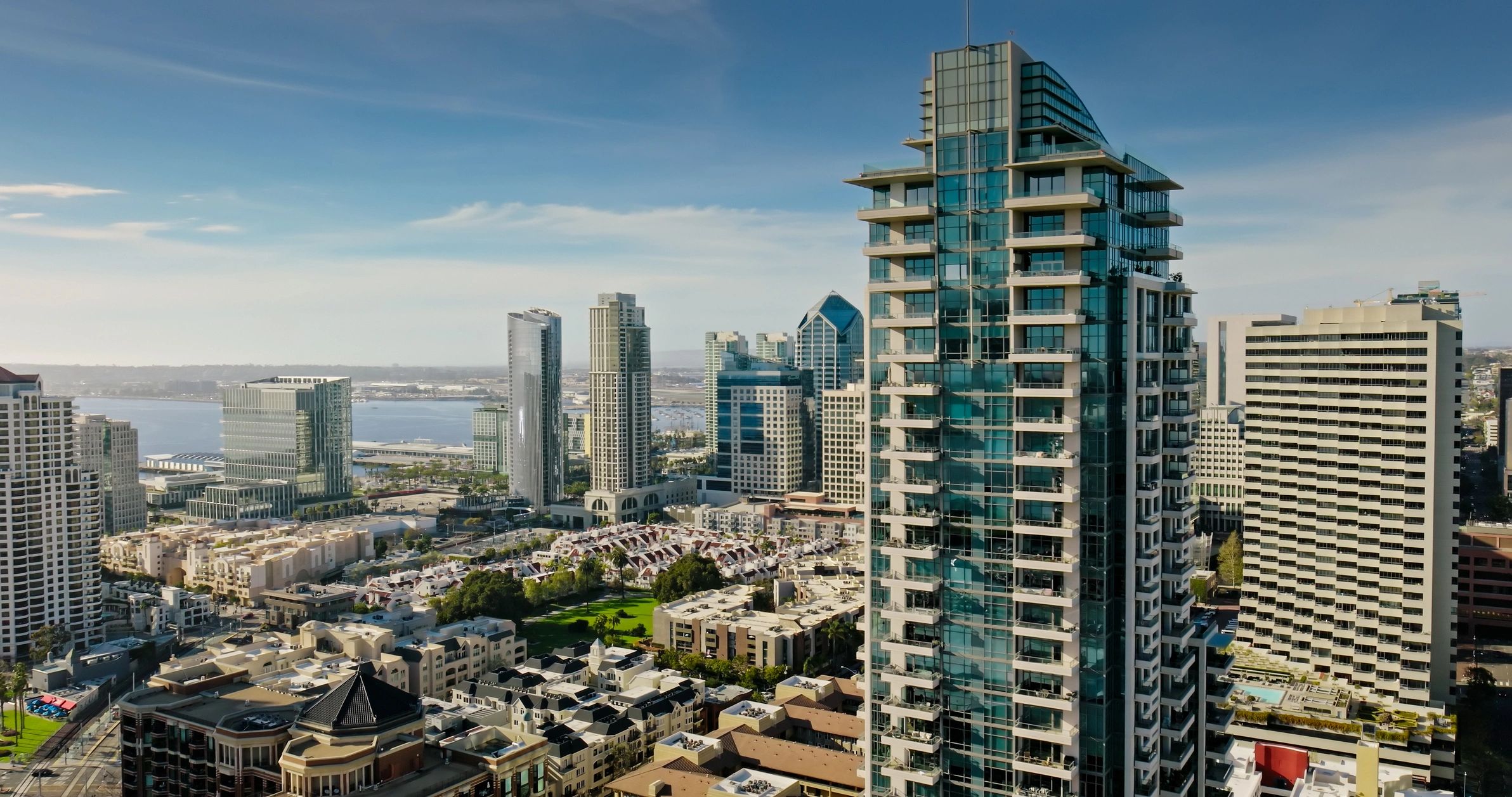 San Diego California skyline and bay